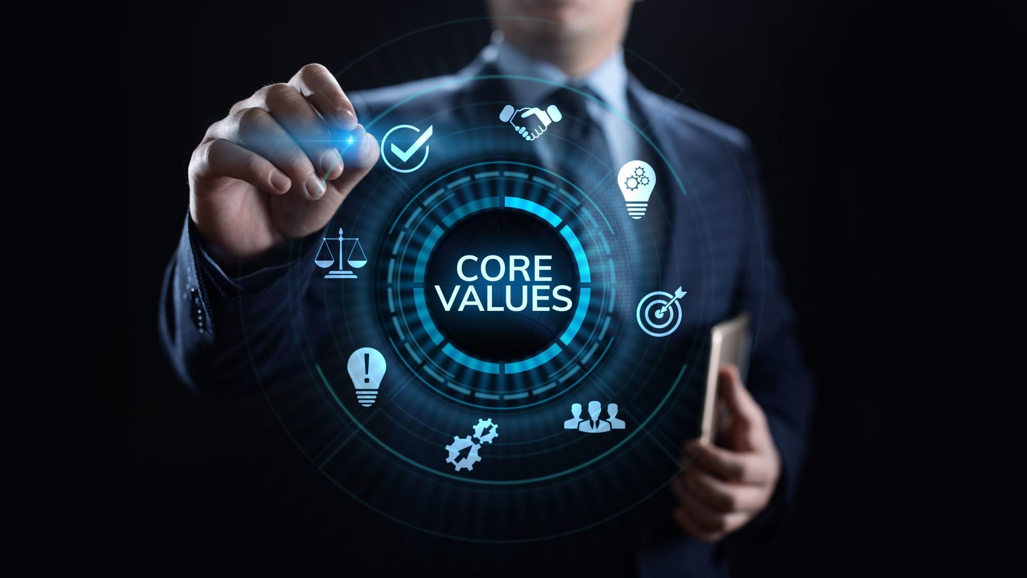 how to define core values of a company