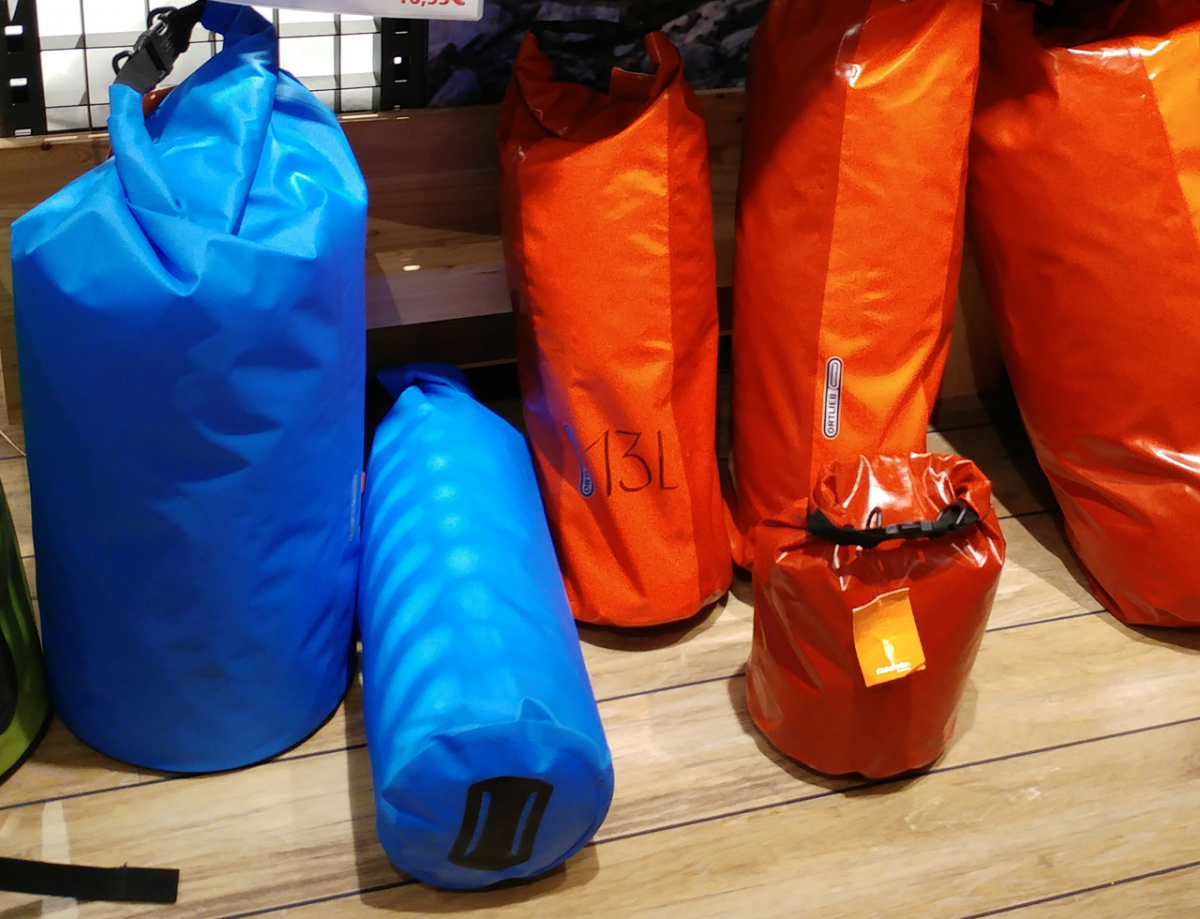 Dry bags of different sizes