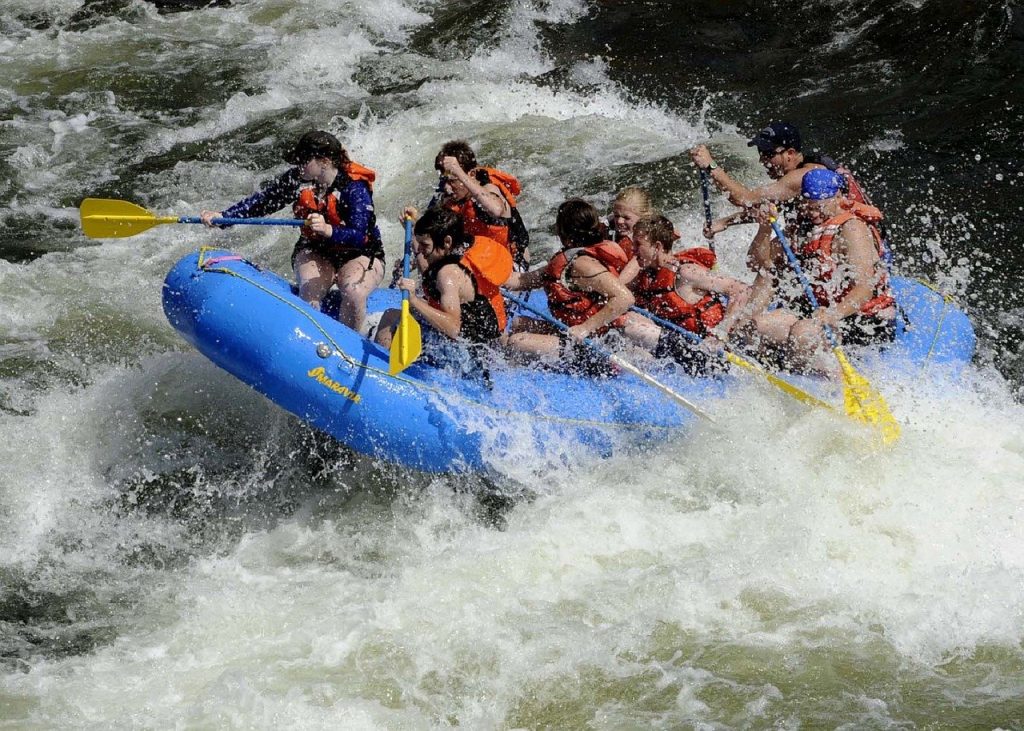 Rafting with a dry bag